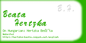 beata hertzka business card